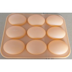 EGG SHAPE - OVAL MOULD 70 GM ( 9 Cavity)